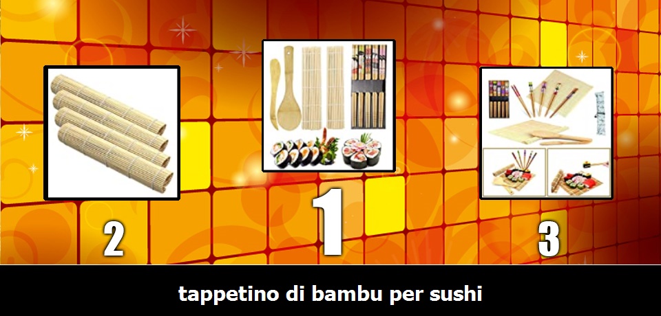 1 spatola 2 tappetini in bambù BambooMN 1 spatola per riso più opzioni e stile 100/% bambù 1 Set Naturale Kit per preparare sushi