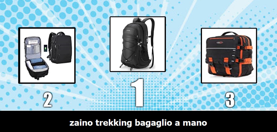 SUCIKORIO Zaino da Viaggio aereo Bagaglio a Mano 55x40x20cm, Impermeabile  Borsa Zainetto Trekking 50 litri Nylon Zaino Porta PC 15.6 Pollici Con Vano  per Computer Per Uomo e Donna : : Moda