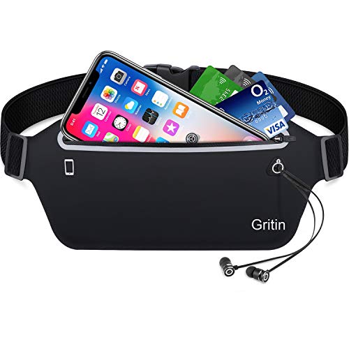 Ciclismo Trekking per Tutti i telefoni cellulari di Dimensioni Inferiori ai 6 Pollici Nero Egurs Corsa Marsupio Sportivo per Jogging 