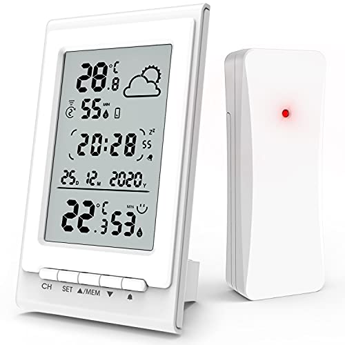 Monitor di Temperatura e Umidità Stanza del Bambino Mini Termometro Casa Interno per Ufficio DOQAUS Igrometro Termometro Digitale Termometro Ambiente Interno con l'Icona di Comforto 