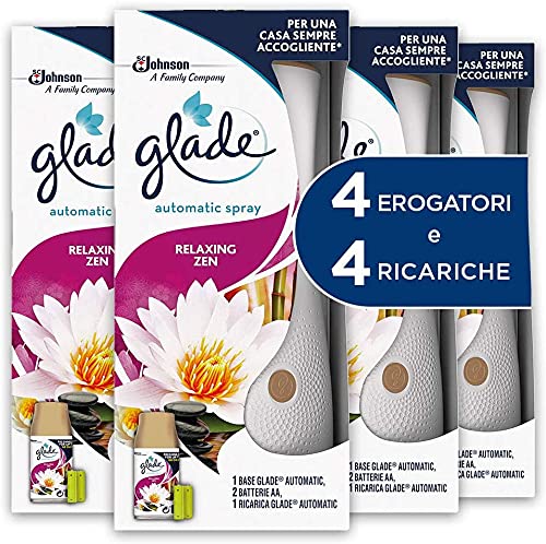 Glade Automatic Spray, Profumatore per Ambienti Base con Ricarica,  Fragranza Relaxing Zen 269 ml